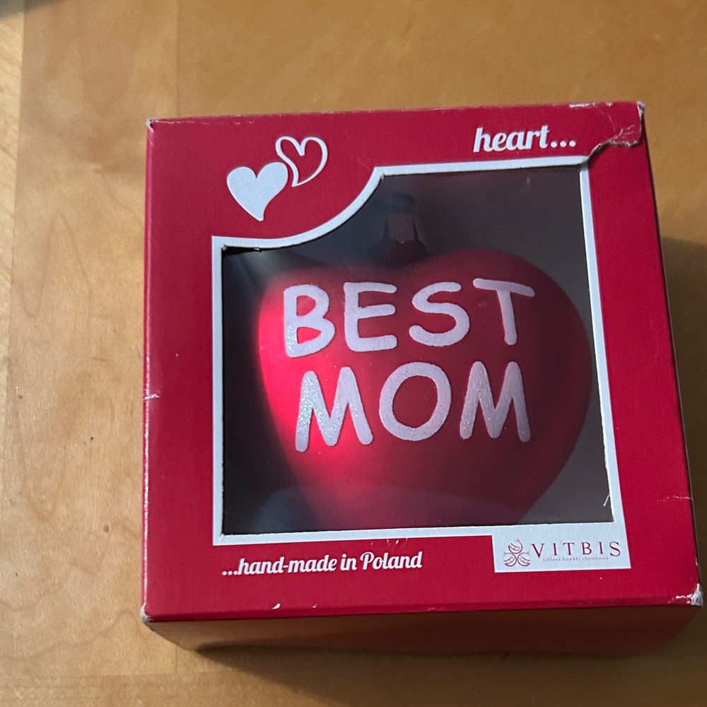 Red Heart Ornament - Best Mom